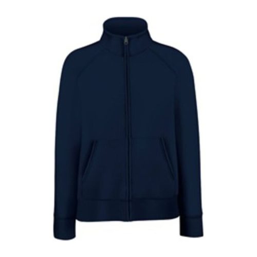 Fruit of the Loom FU80 zipzáras Női pulóver, Premium Lady Fit Sweat Jacket, Deep Navy - S