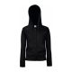 Fruit of the Loom FU84 zipzáras kapucnis Női pulóver, LADY FIT HOODED JACKET, Black - S