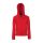 Fruit of the Loom FU84 zipzáras kapucnis Női pulóver, LADY FIT HOODED JACKET, Red - S