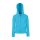 Fruit of the Loom FU84 zipzáras kapucnis Női pulóver, LADY FIT HOODED JACKET, Azure - S