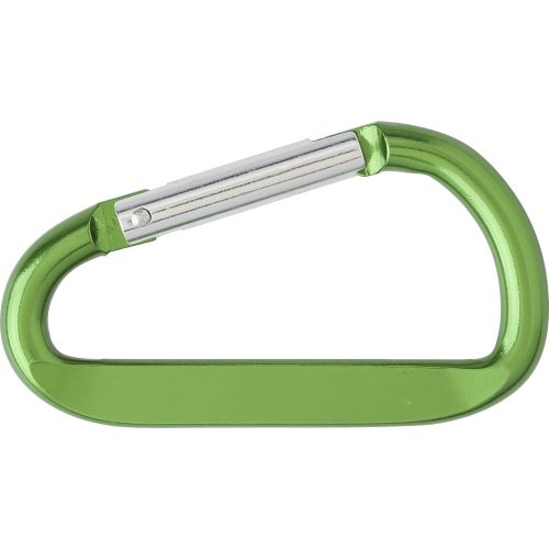 Karabiner kulcstartó, világoszöld