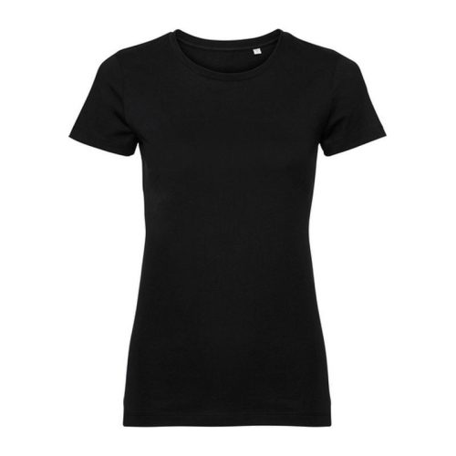 RUSSELL 108F biopamut Női rövid ujjú póló, Black-XL