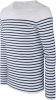 Férfi kereknyakú csíkos hosszú ujjú póló, Kariban KA366, Striped White/Navy-2XL