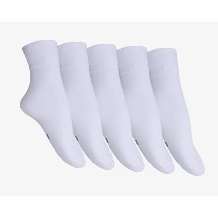 Mr.Pamut gumi nélküli NŐI zokni 5 páras csomagban, fehér