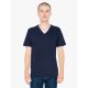 AA2456 unisex V-nyakú pamut póló American Apparel, Navy-S