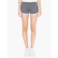   AA7301 Női pamut short, futónadrág American Apparel, Asphalt/White-S