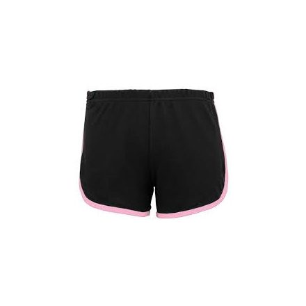 AA7301 Női pamut short, futónadrág American Apparel, Black/Pink-L