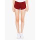 AA7301 Női pamut short, futónadrág American Apparel, Cranberry/White-L