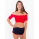 AA7301 Női pamut short, futónadrág American Apparel, Navy/Red-L