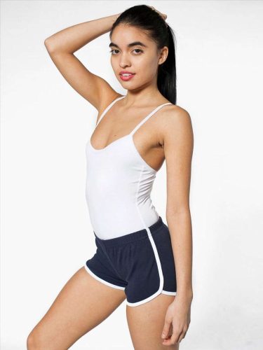 AA7301 Női pamut short, futónadrág American Apparel, Navy/White-XL