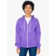 AAF497 unisex cipzáras kapucnis pulóver American Apparel, Purple-L