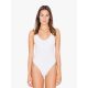 AARSA8336 Női sporthátú ujjatlan pamut sztreccs body American Apparel, White-S