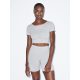 AARSA8380 Női rövid ujjú pamut sztreccs top American Apparel, Heather Grey-L