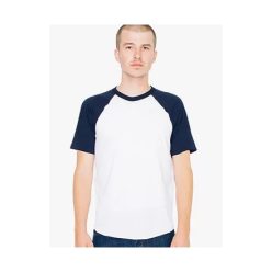   AARSABB4237 kétszínű raglános rövid ujjú póló American Apparel, White/Navy-S