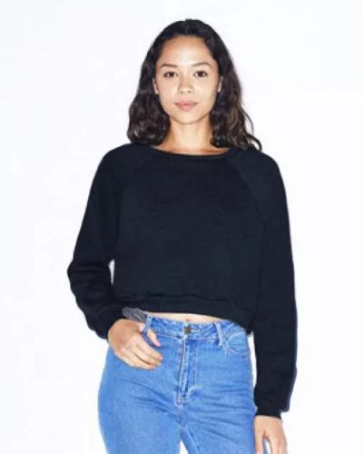 AARSAF3451 rövid derekú Női kereknyakas pulóver American Apparel, Navy-L