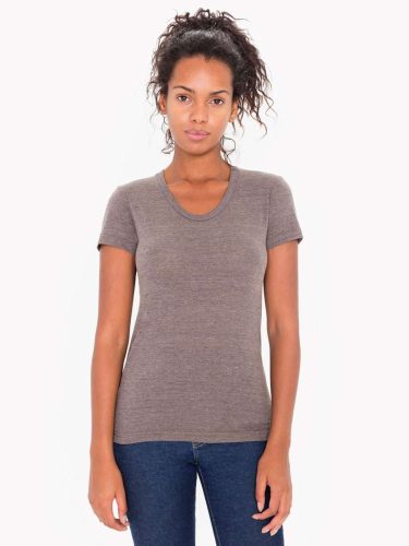 AATR301 Női tri-blend rövid ujjú póló American Apparel, Tri-Coffee-L