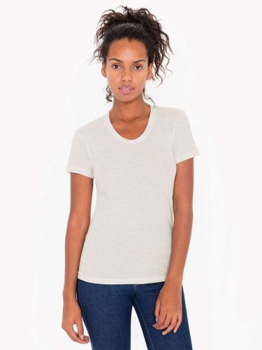 AATR301 Női tri-blend rövid ujjú póló American Apparel, Tri-Oatmeal-S