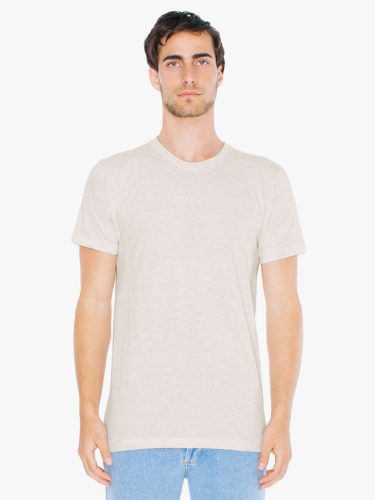 AATR401 unisex tri-blend rövid ujjú póló American Apparel, Tri-Oatmeal-S