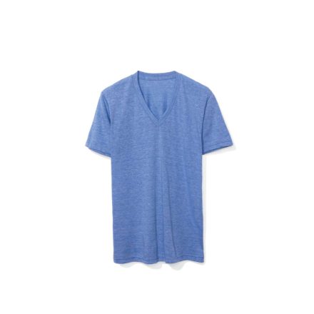 AATR461 V-nyakú unisex tri-blend rövid ujjú póló American Apparel, Athletic Blue-L