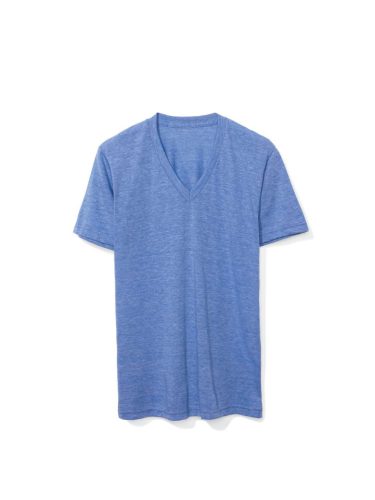 AATR461 V-nyakú unisex tri-blend rövid ujjú póló American Apparel, Athletic Blue-L