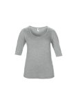 ANL6756 mély nyakkivágású 1/2 ujjú Női póló Anvil, Heather Grey-S