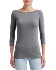 ANL2455 3/4 ujjú streccs Női póló Anvil, Heather Graphite-2XL