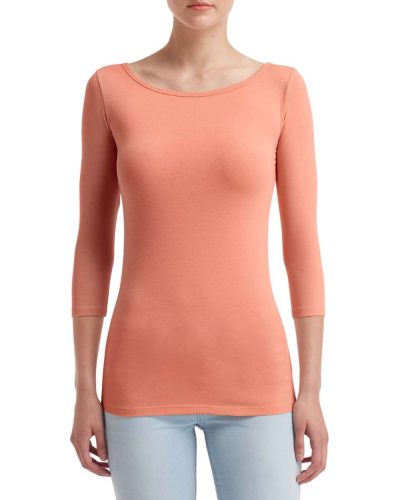 ANL2455 3/4 ujjú streccs Női póló Anvil, Terracotta-2XL