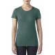 ANL6750 tri-blend környakas rövid ujjú Női póló Anvil, Heather Dark Green-2XL