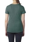 ANL6750 tri-blend környakas rövid ujjú Női póló Anvil, Heather Dark Green-2XL