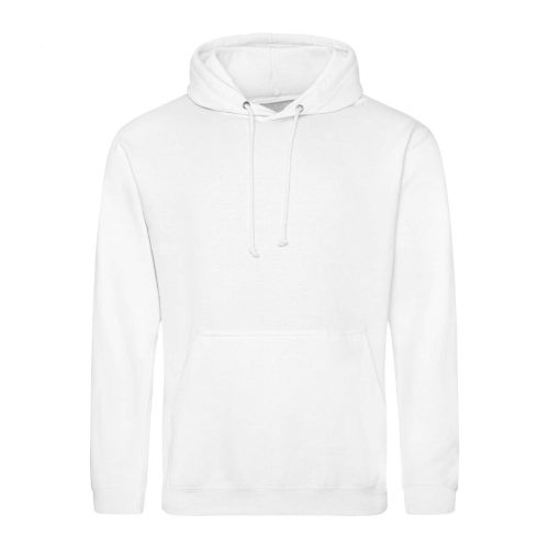 Just Hoods Uniszex laza szabású kapucnis pulóver AWJH001, Arctic White-2XL