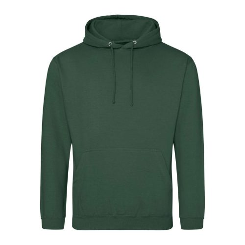 Just Hoods Uniszex laza szabású kapucnis pulóver AWJH001, Bottle Green-2XL