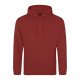 Just Hoods Uniszex laza szabású kapucnis pulóver AWJH001, Brick Red-2XL