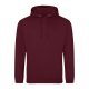 Just Hoods Uniszex laza szabású kapucnis pulóver AWJH001, Burgundy-2XL