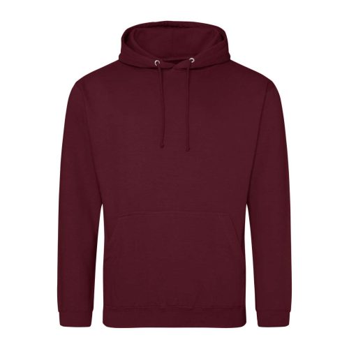 Just Hoods Uniszex laza szabású kapucnis pulóver AWJH001, Burgundy-L