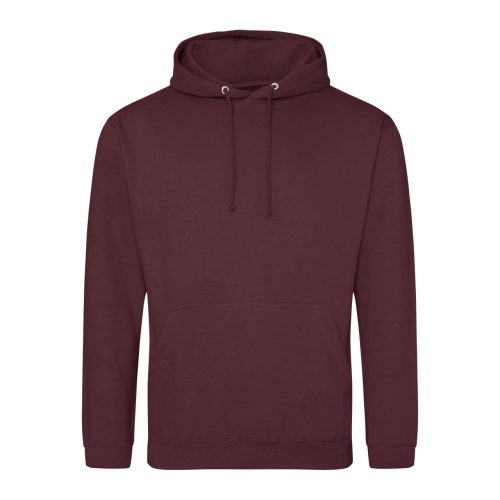 Just Hoods Uniszex laza szabású kapucnis pulóver AWJH001, Burgundy Smoke-2XL