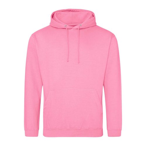 Just Hoods Uniszex laza szabású kapucnis pulóver AWJH001, Candyfloss Pink-2XL