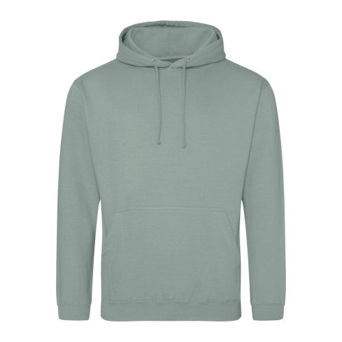 Just Hoods Uniszex laza szabású kapucnis pulóver AWJH001, Dusty Green-L