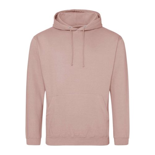 Just Hoods Uniszex laza szabású kapucnis pulóver AWJH001, Dusty Pink-L