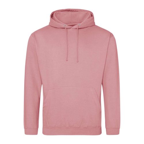 Just Hoods Uniszex laza szabású kapucnis pulóver AWJH001, Dusty Rose-2XL