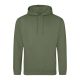 Just Hoods Uniszex laza szabású kapucnis pulóver AWJH001, Earthy Green-2XL