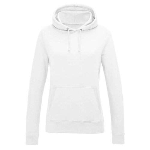 Just Hoods Női kapucnis pulóver bolyhozott belsővel AWJH001F, Arctic White-2XL