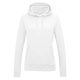 Just Hoods Női kapucnis pulóver bolyhozott belsővel AWJH001F, Arctic White-M