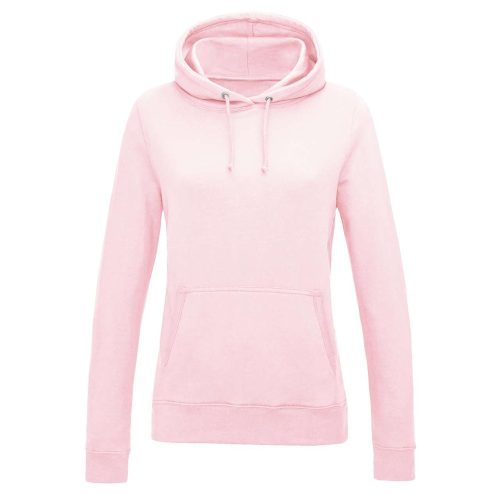 Just Hoods Női kapucnis pulóver bolyhozott belsővel AWJH001F, Baby Pink-2XL