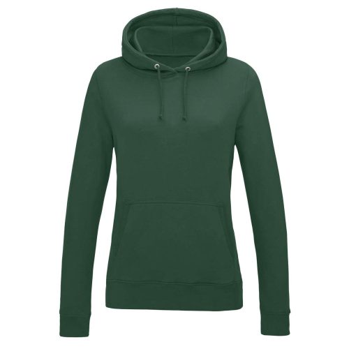 Just Hoods Női kapucnis pulóver bolyhozott belsővel AWJH001F, Bottle Green-2XL