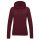 Just Hoods Női kapucnis pulóver bolyhozott belsővel AWJH001F, Burgundy-2XL