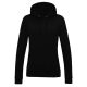 Just Hoods Női kapucnis pulóver bolyhozott belsővel AWJH001F, Deep Black-2XL