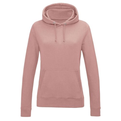 Just Hoods Női kapucnis pulóver bolyhozott belsővel AWJH001F, Dusty Pink-L