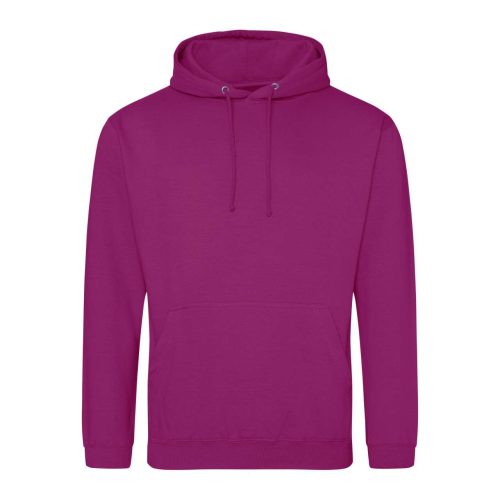 Just Hoods Uniszex laza szabású kapucnis pulóver AWJH001, Festival Fuchsia-2XL