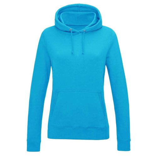 Just Hoods Női kapucnis pulóver bolyhozott belsővel AWJH001F, Hawaiian Blue-XS