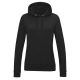 Just Hoods Női kapucnis pulóver bolyhozott belsővel AWJH001F, Jet Black-2XL